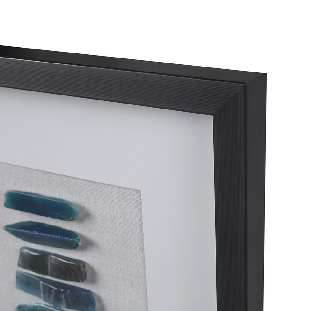 Framed Blue Agate Shadowbox Wall Decor Panel