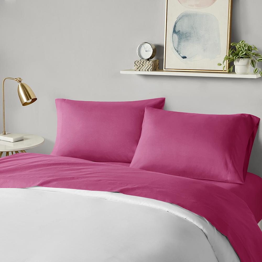 Microfiber All Season Soft Touch Sheet Set, Pink color