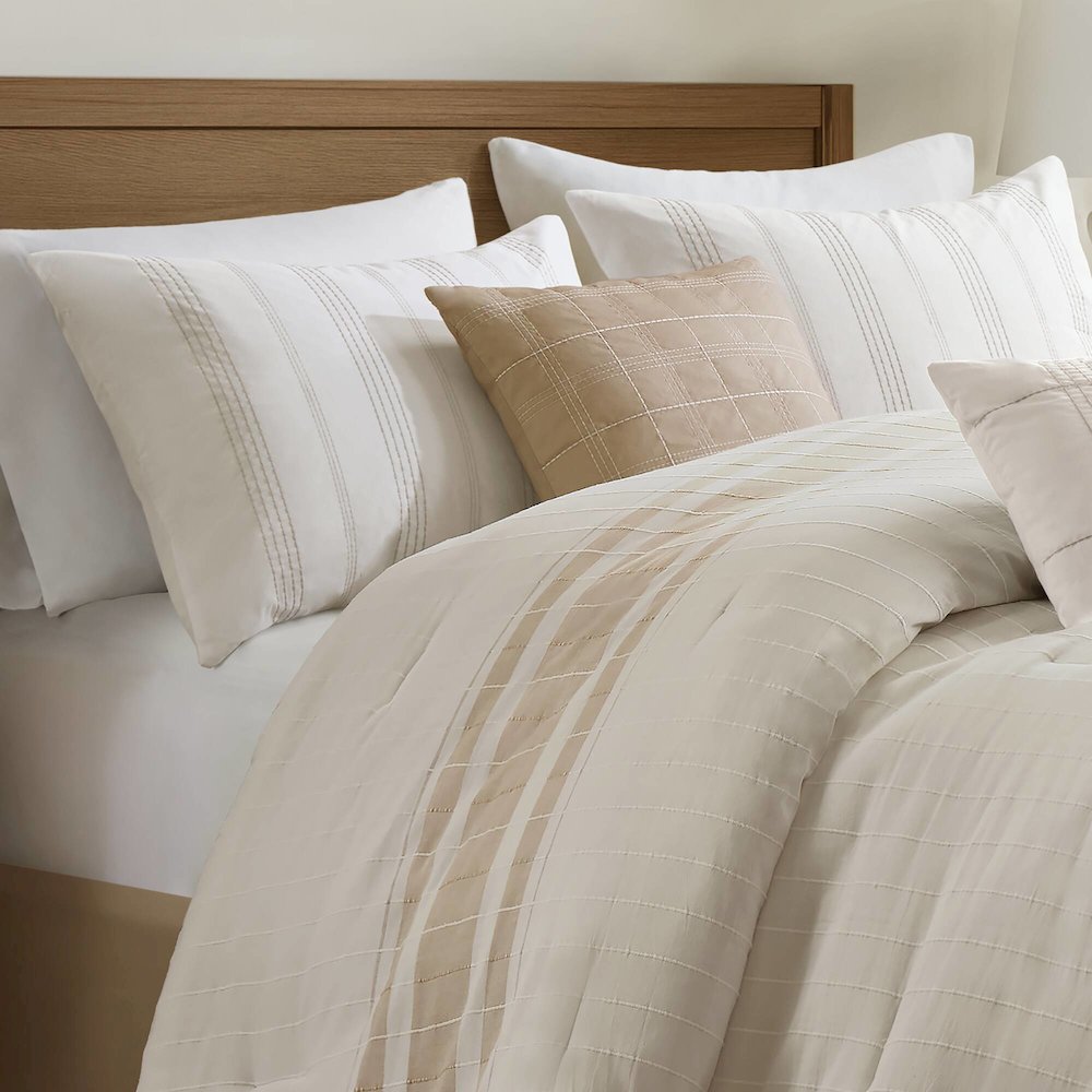 Morgan 6 Piece Cotton Jacquard Oversized Comforter Set