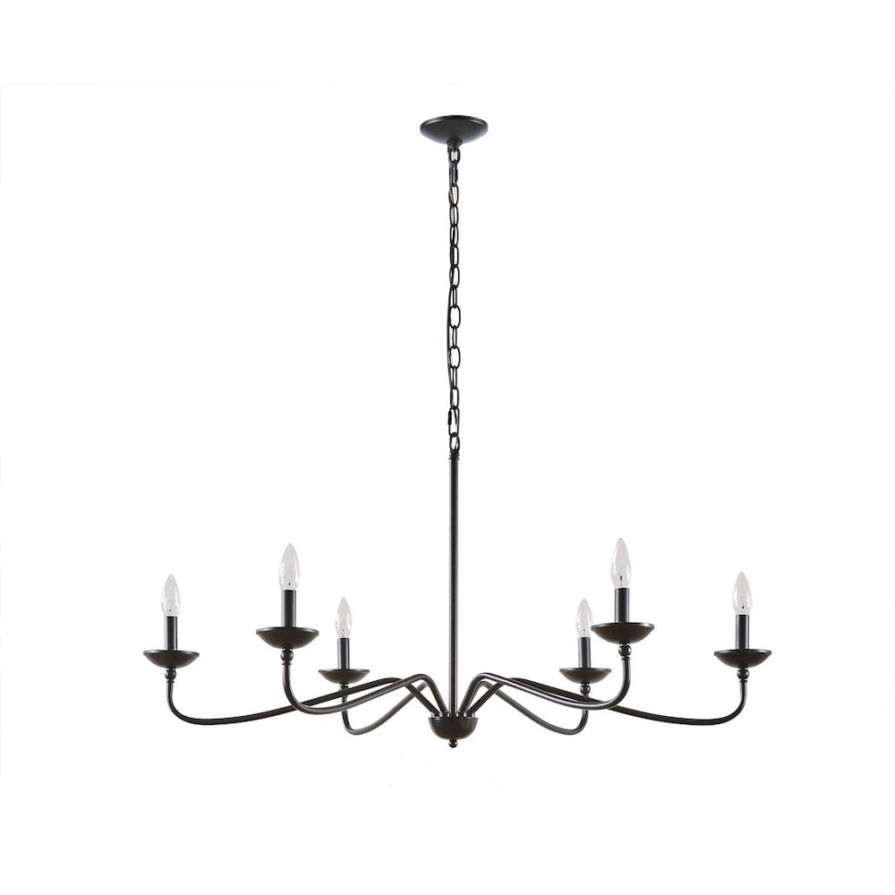 6-Light Farmhouse Metal Chandelier