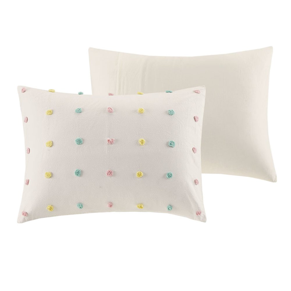 Cotton Jacquard Pom Pom Comforter Set