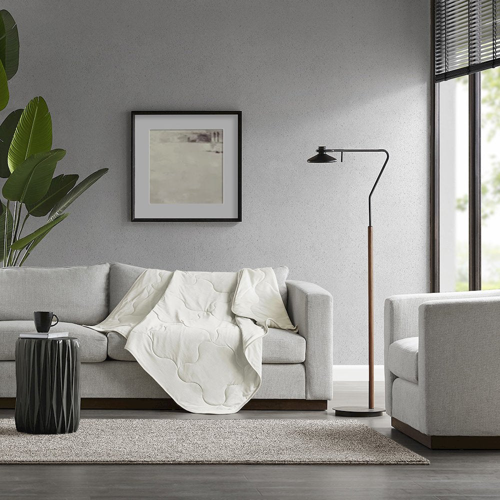 Cooling Touch Down Alternative Throw in Ivory Color