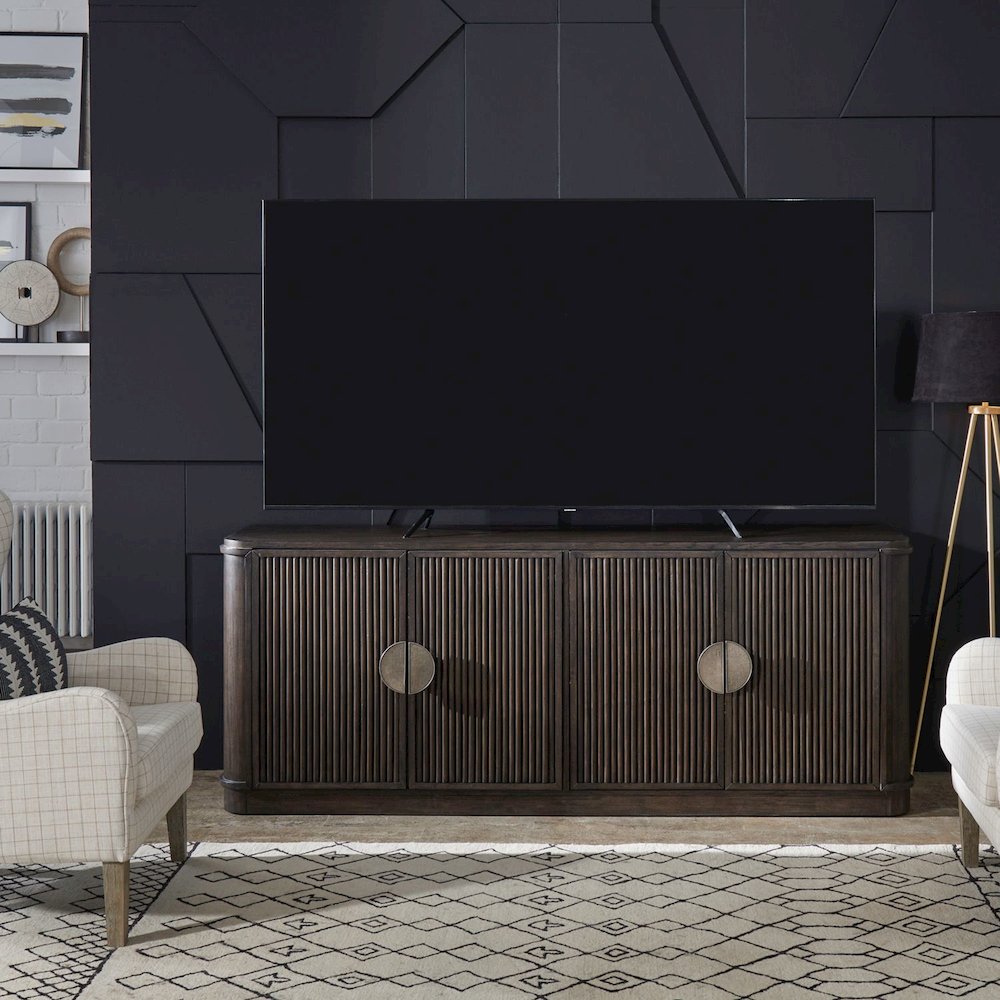 City View 82 Inch TV Console for Living Room - Coffee Bean