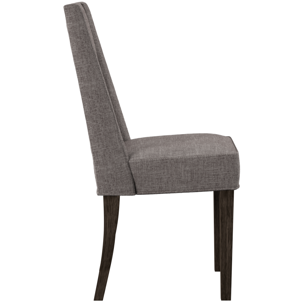 Double Bridge Upholstered Side Chair (RTA)-Set of 2 in Dark Chestnut