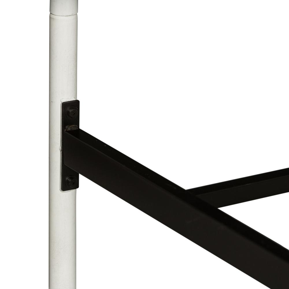 Vintage Series Queen Metal Bed - Antique White in Distressed Metal