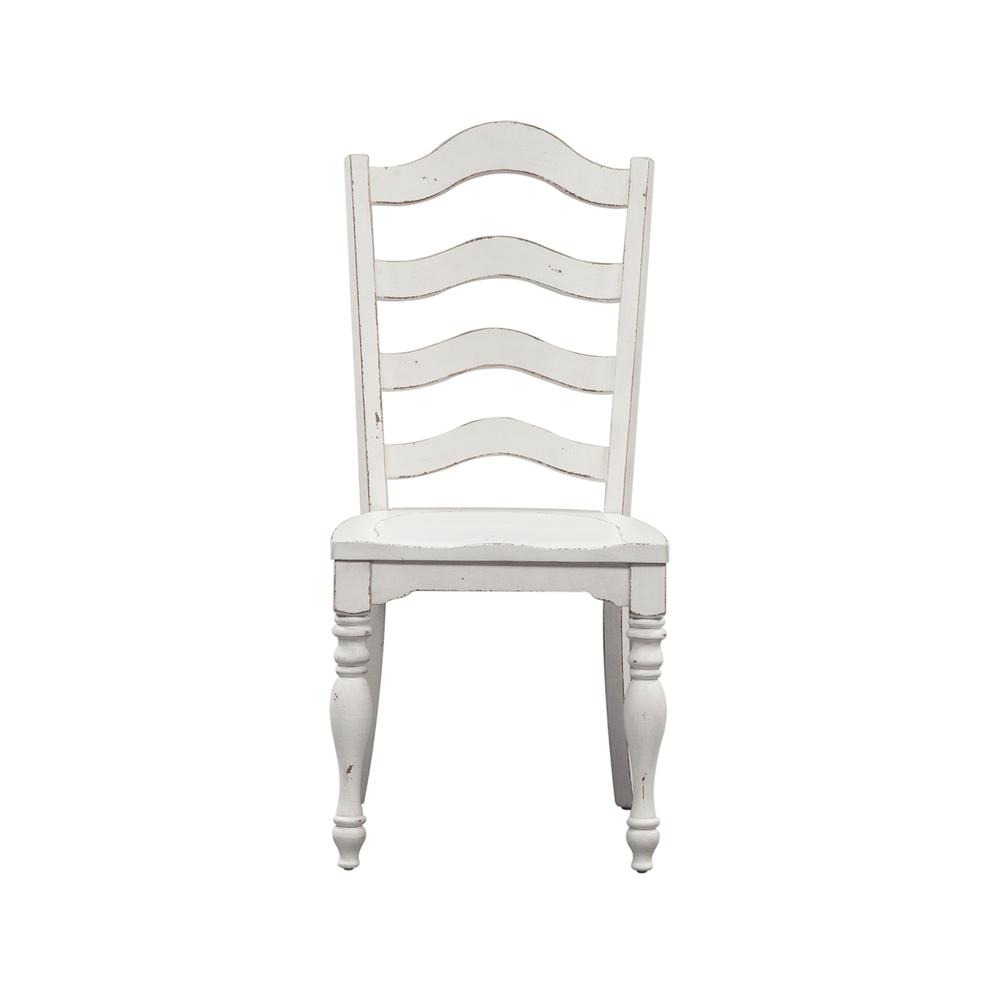 Magnolia Manor Ladder Back Side Chair (RTA)-Set of 2 in Antique White