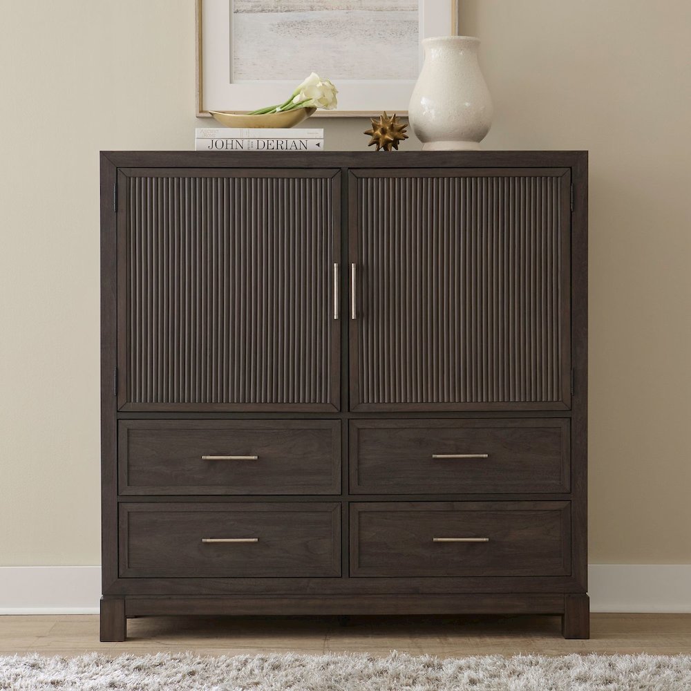 Modern Edge Dressing Chest for Bedroom - Caffe