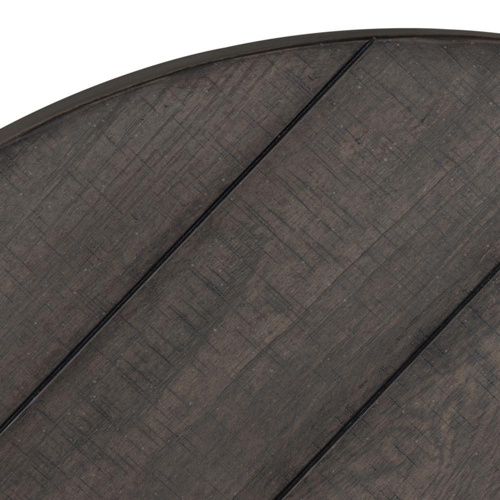 Splay Leg Round Cocktail Table Dusty Charcoal w/ Heavy Distressing