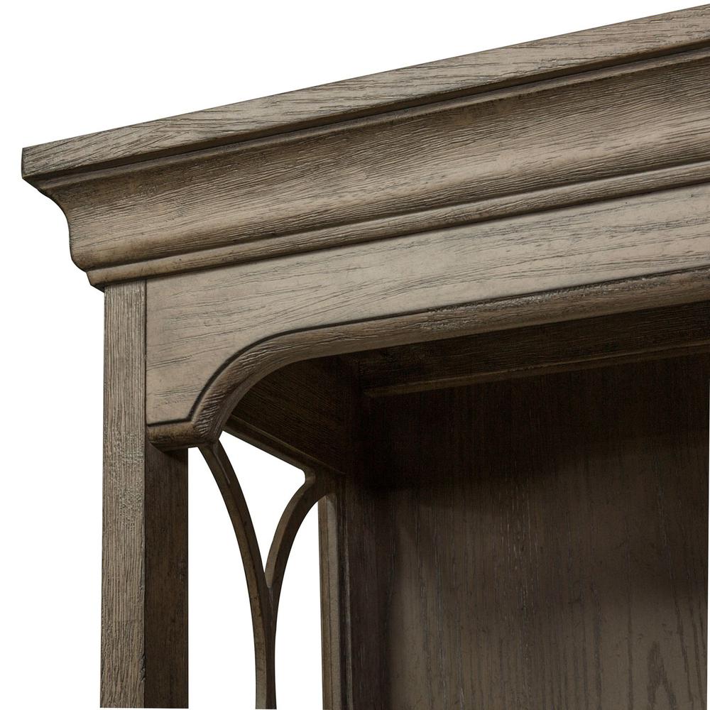 Simply Elegant Credenza & Hutch Set in Heathered Taupe
