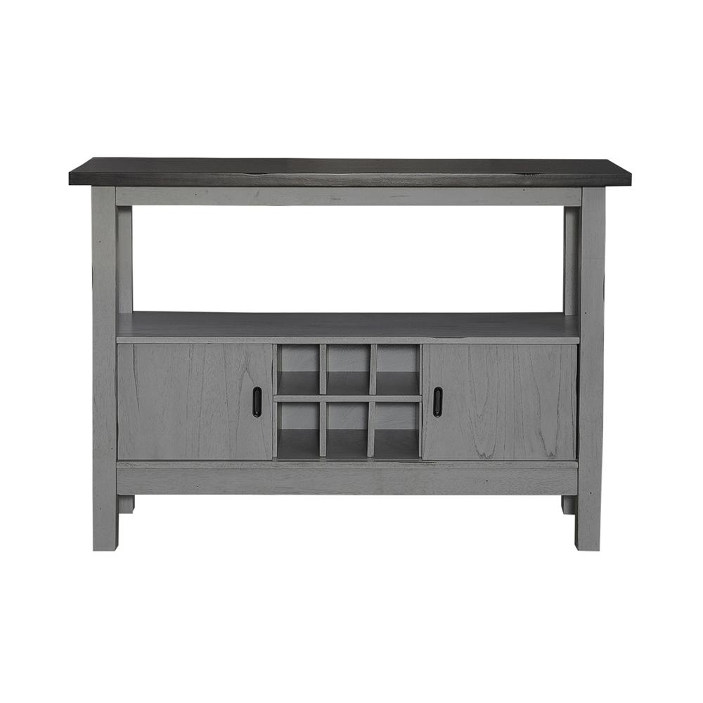 Server Transitional Grey in Smokey Grey Finish w/ Carbon Grey Tops