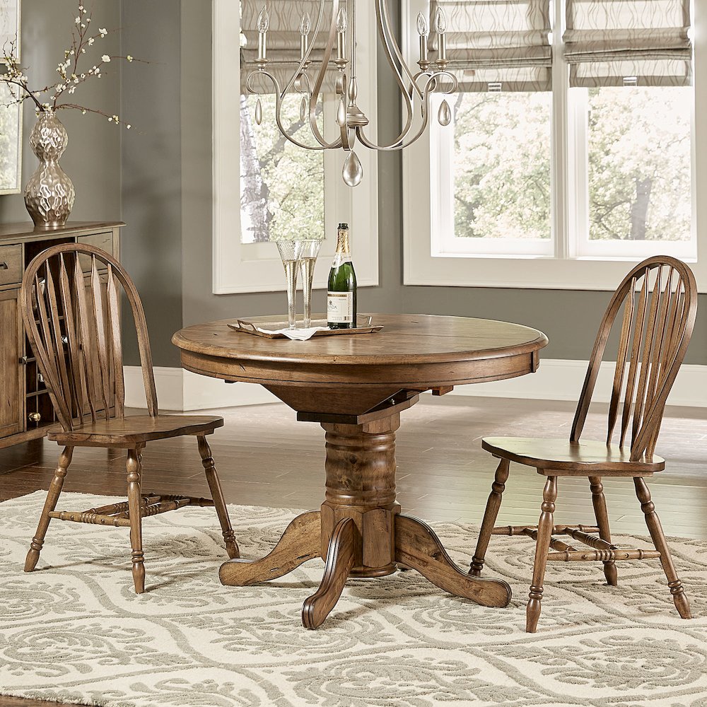 Pedestal Table in Rubberwood Solids