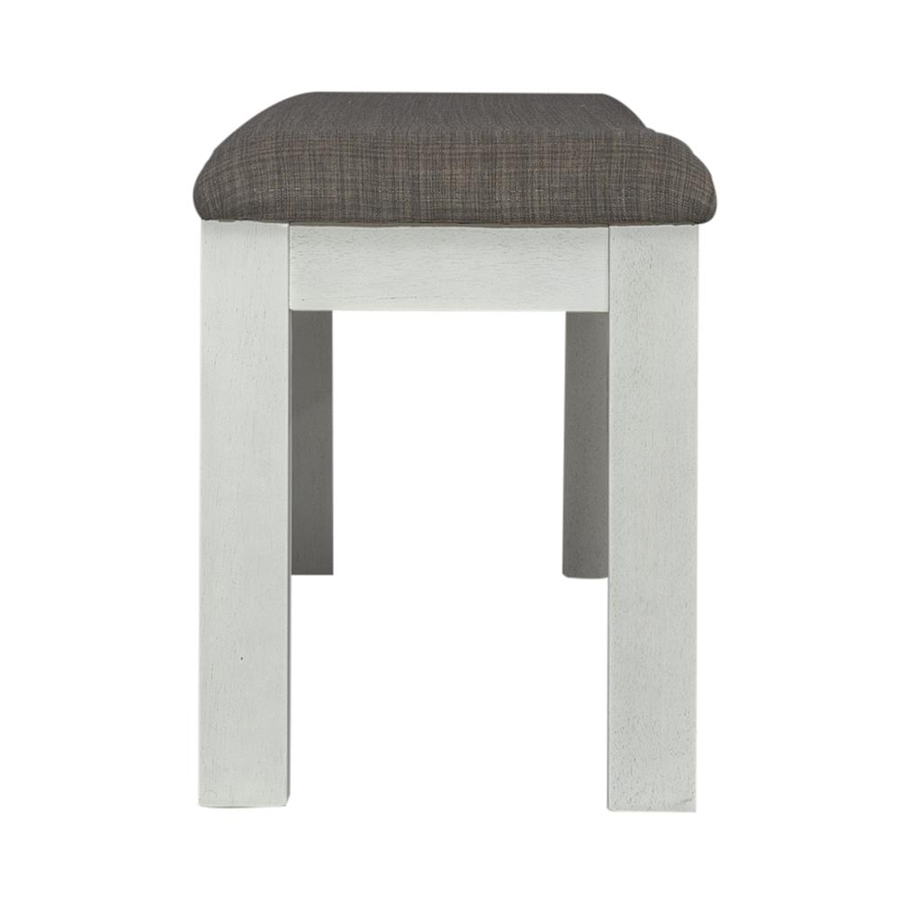 Brook Bay 6 Piece Trestle Table Set - Textured White Finish in White