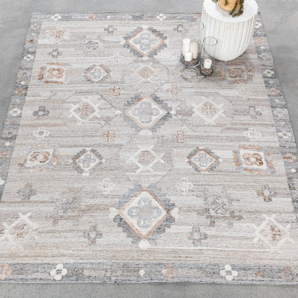 Lukens 9x12 Handwoven Multi-Color Fabric Performance Area Accent Rug