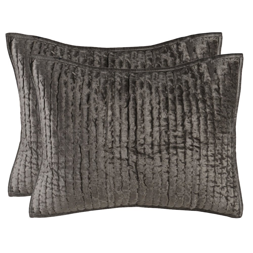 Dimitry 100% Rayon Velvet Desert Brown Standard Sham by Kosas Home