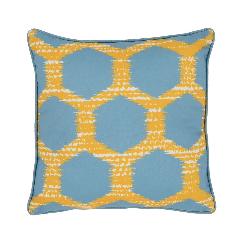 Indoor/Outdoor Gaines Yellow/Blue 20x20