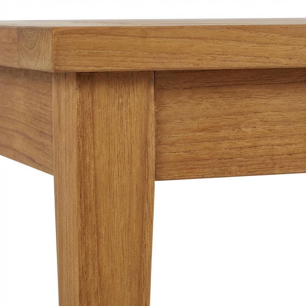 Extendable Outdoor Patio Teak Dining Table, Elegant Design, Durable Construction