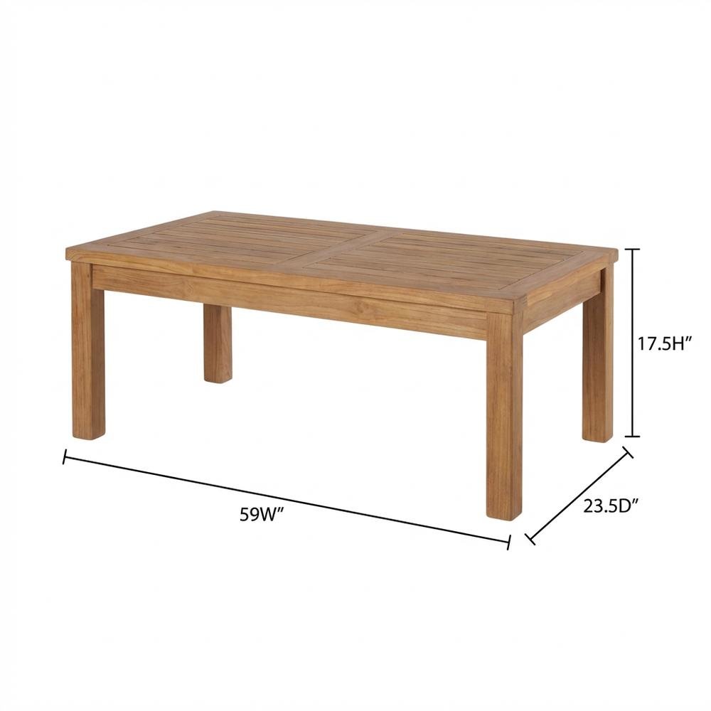 Teak Wood Outdoor Coffee Table with Durable Construction and Elegant Finish