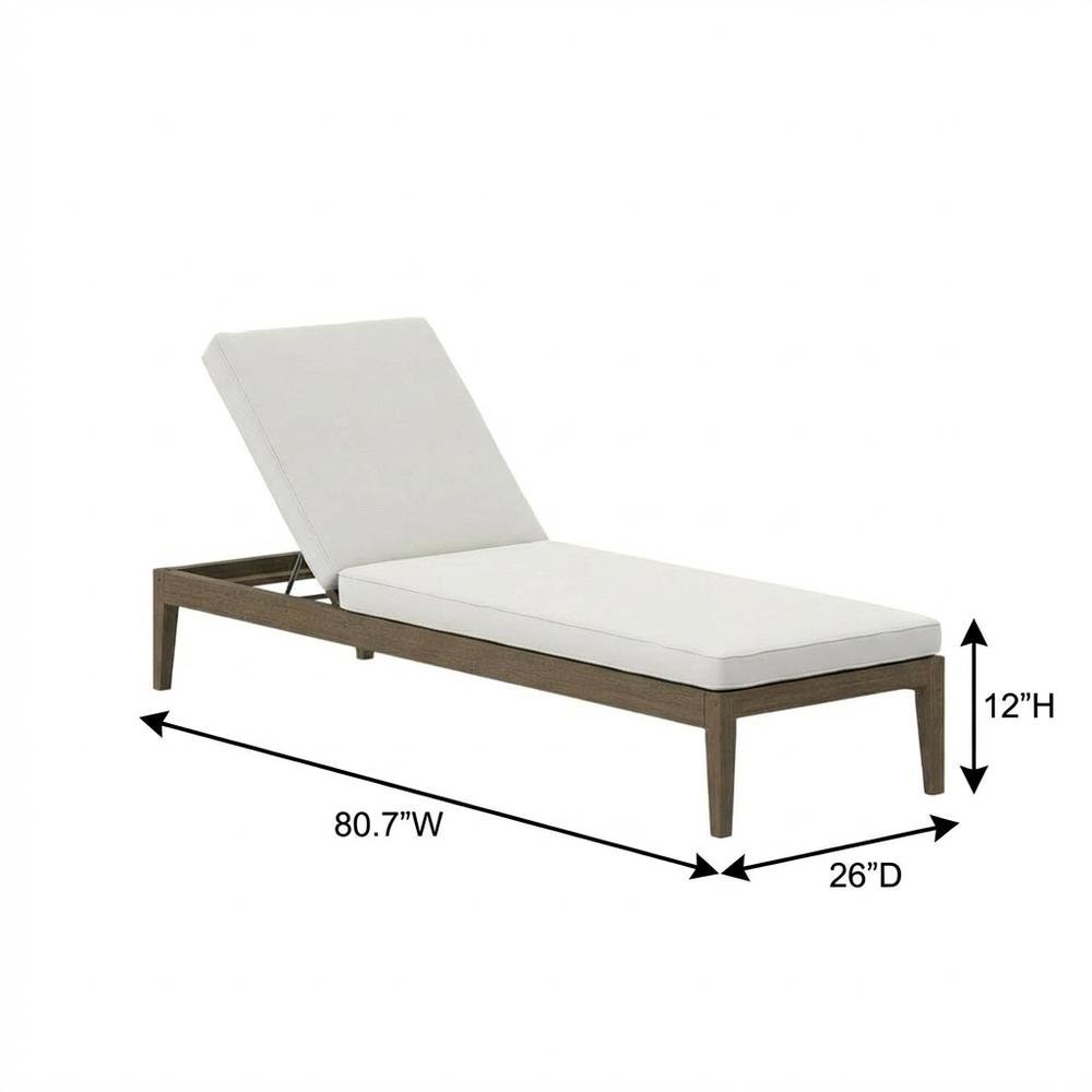Northlake Outdoor Patio Teak Chaise Lounge