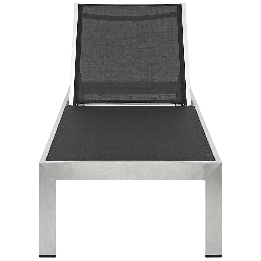 Outdoor Patio Aluminum Chaise With Comfortable Backrest And Stylish Design