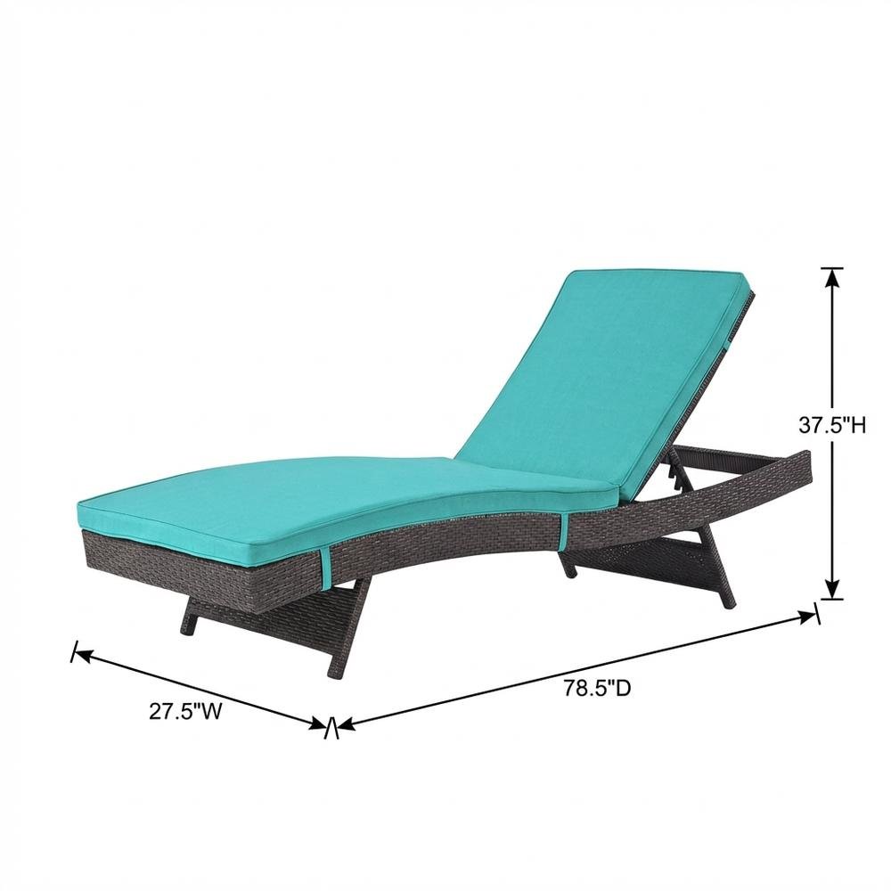 Outdoor Patio Chaise Set Of 2 With Cushioned Lounge Chairs For Garden, Backyard