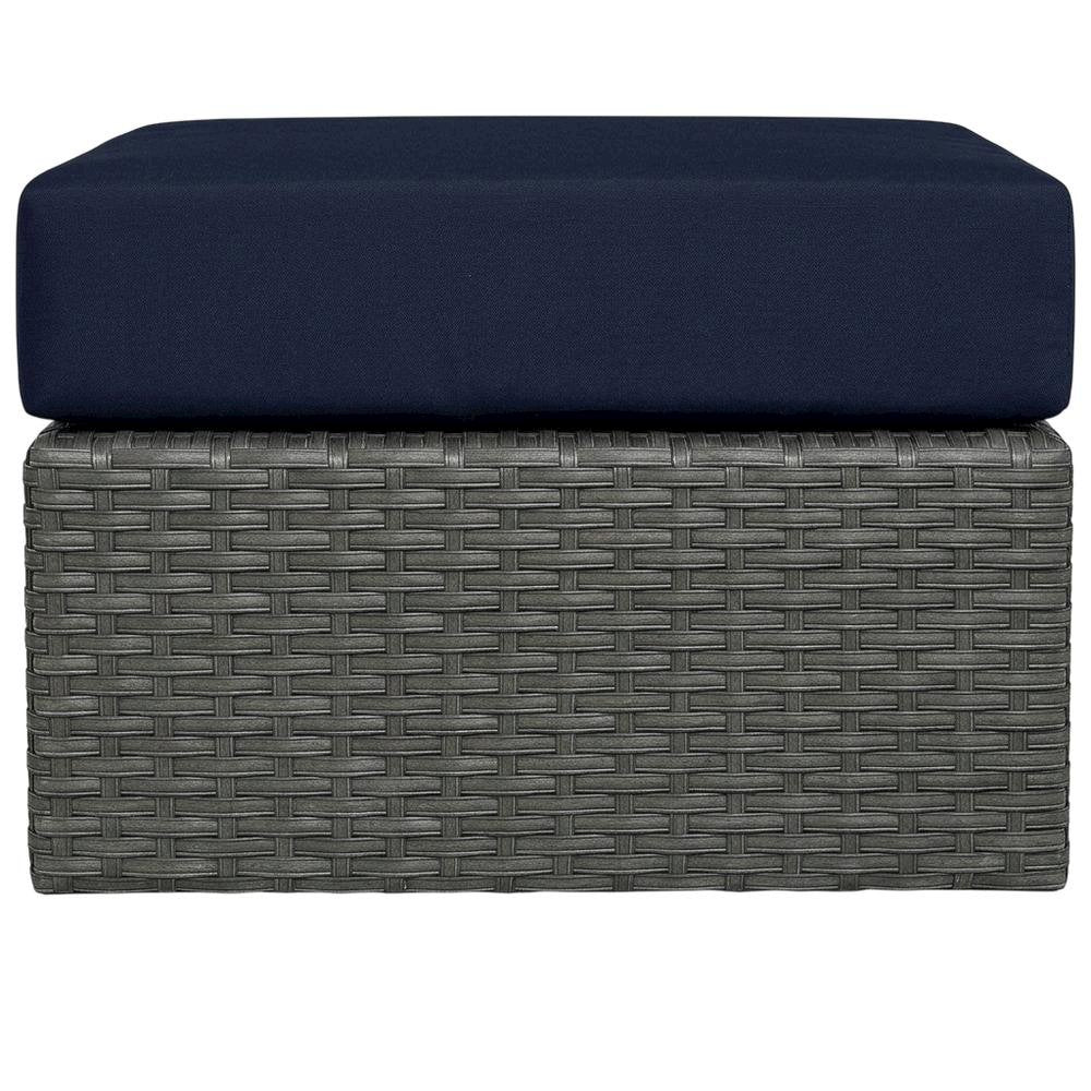 Stylish Outdoor Ottoman with Durable Fabric and Comfortable Design