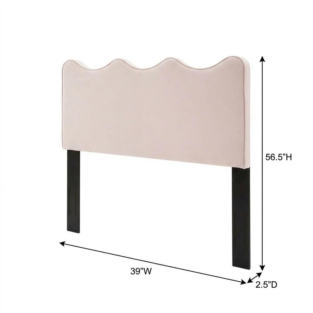 Performance Velvet Twin Headboard with Soft Upholstery and Durable Frame