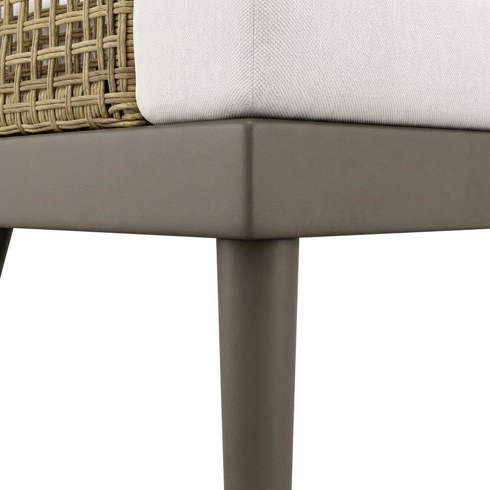 Outdoor Patio Armchair With Cushioned Seat And Comfortable Backrest