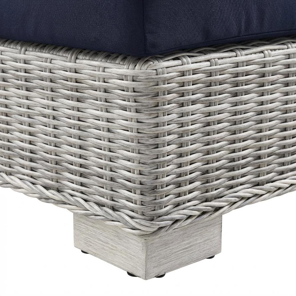 Outdoor Wicker Rattan Corner Chair For Patio Lounge Use