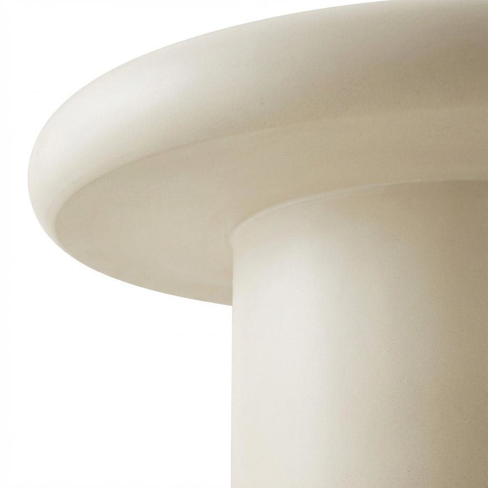 Outdoor Concrete Round Coffee Table with Durable Surface