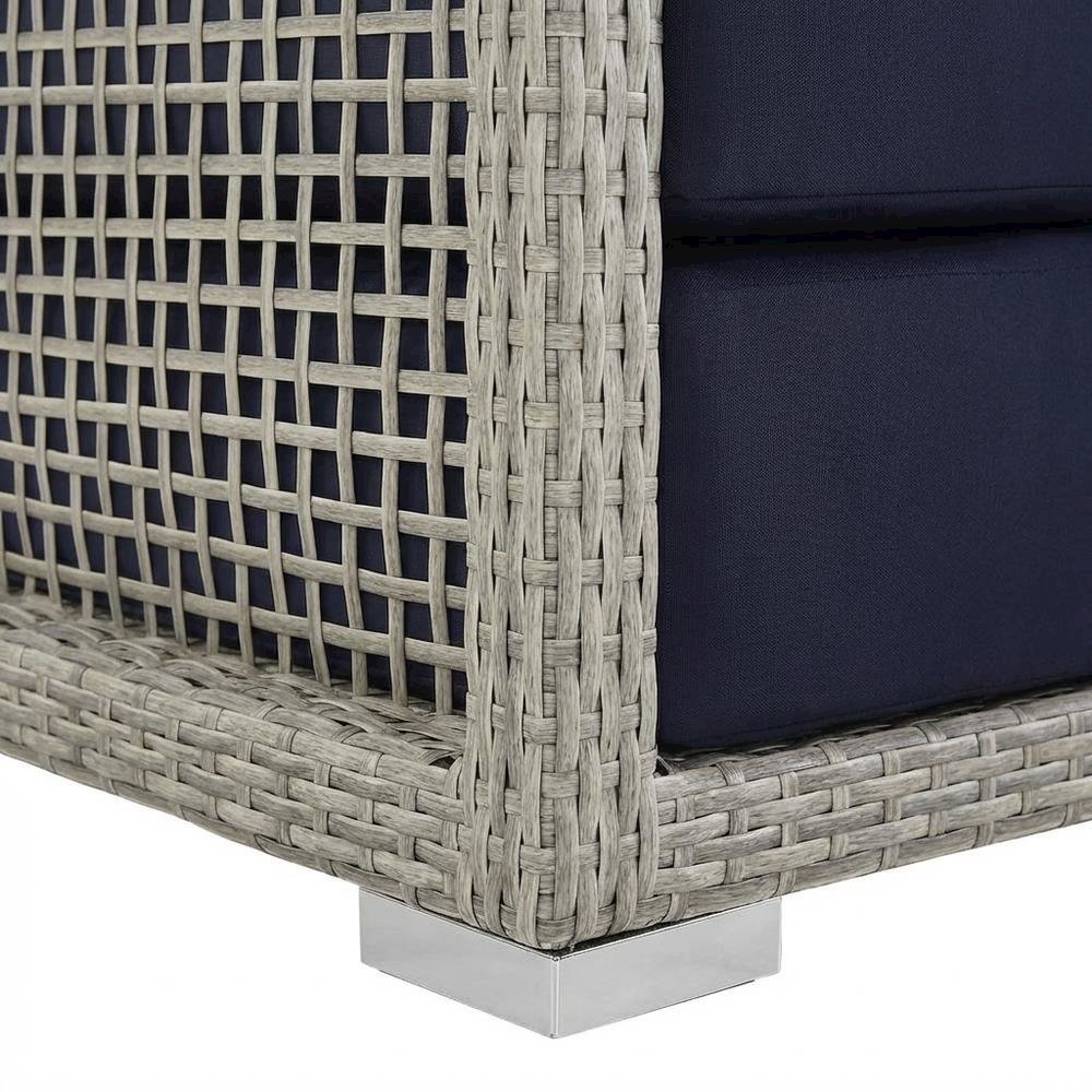 Rattan Outdoor Patio Armchair with Armrest and Comfortable Seating