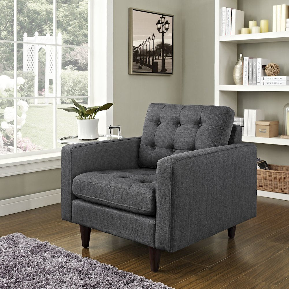 Empress Upholstered Fabric Armchair