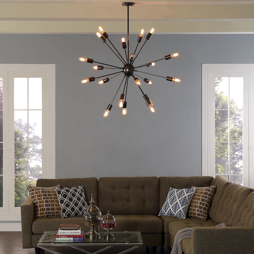 Beam Stainless Steel Chandelier