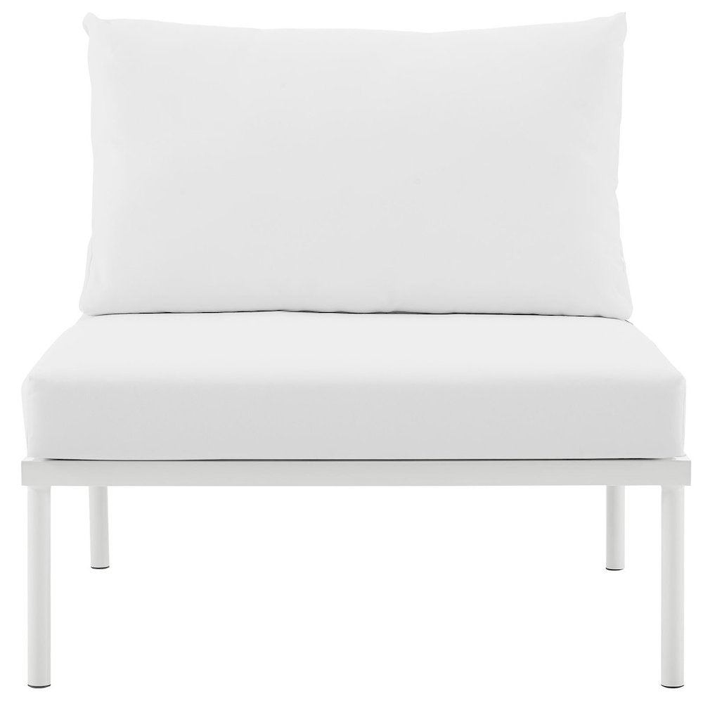 Harmony Armless Outdoor Patio Aluminum Chair