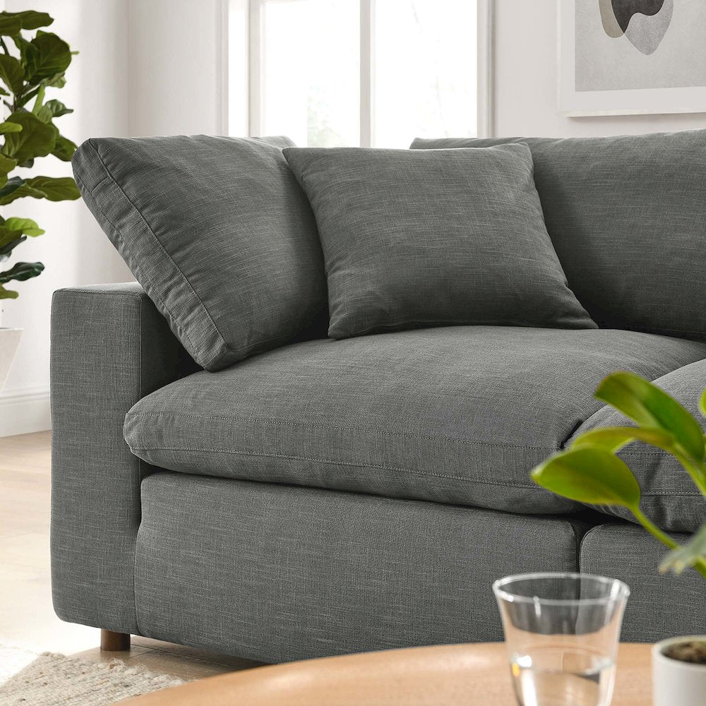 Commix 2 Piece Down Filled Overstuffed Sectional Sofa Set