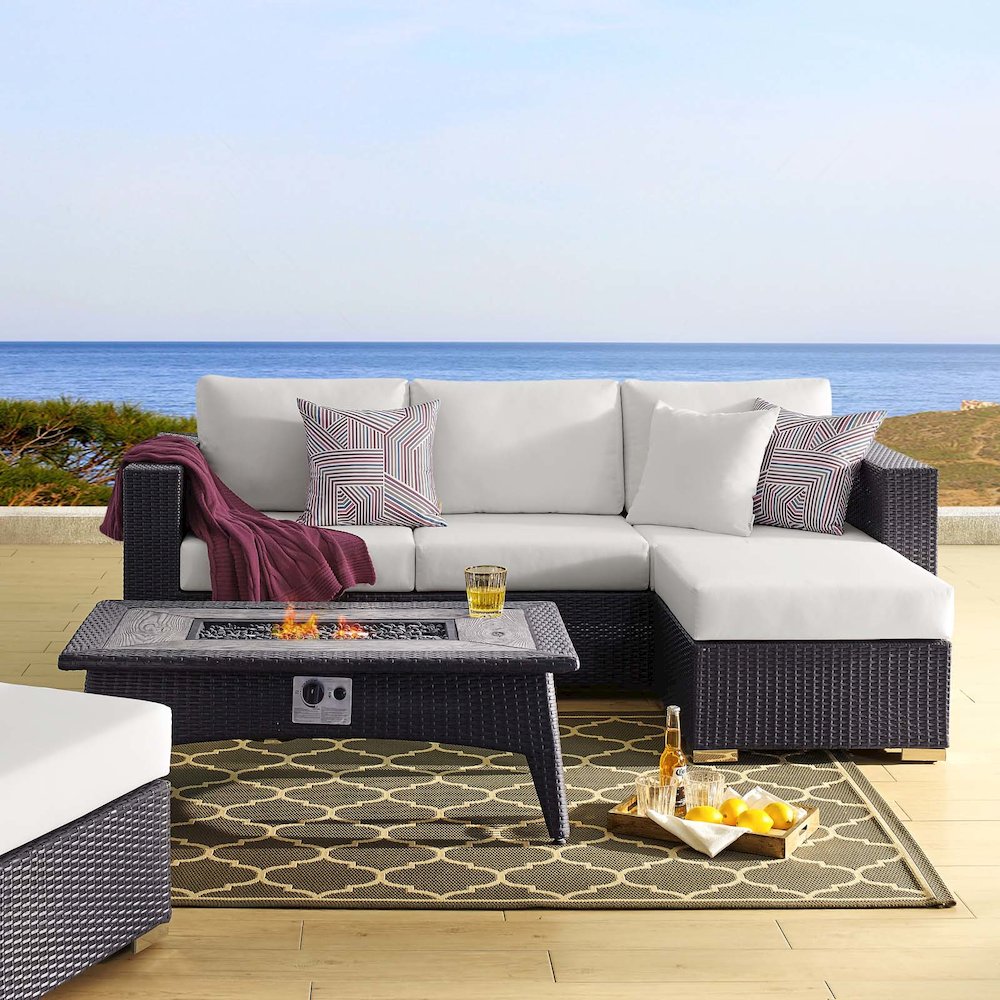 Convene 3 Piece Set Outdoor Patio with Fire Pit