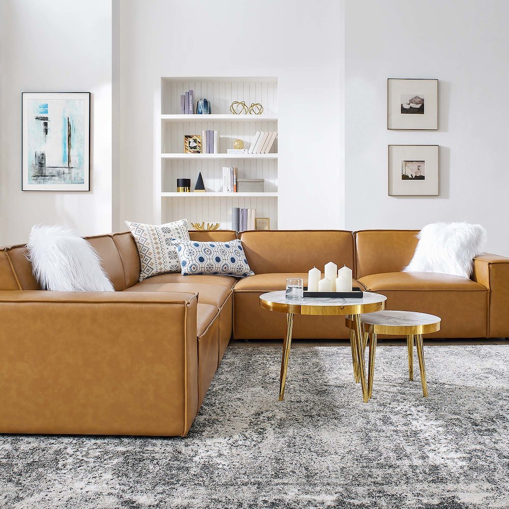 Restore 5-Piece Vegan Leather Sectional Sofa