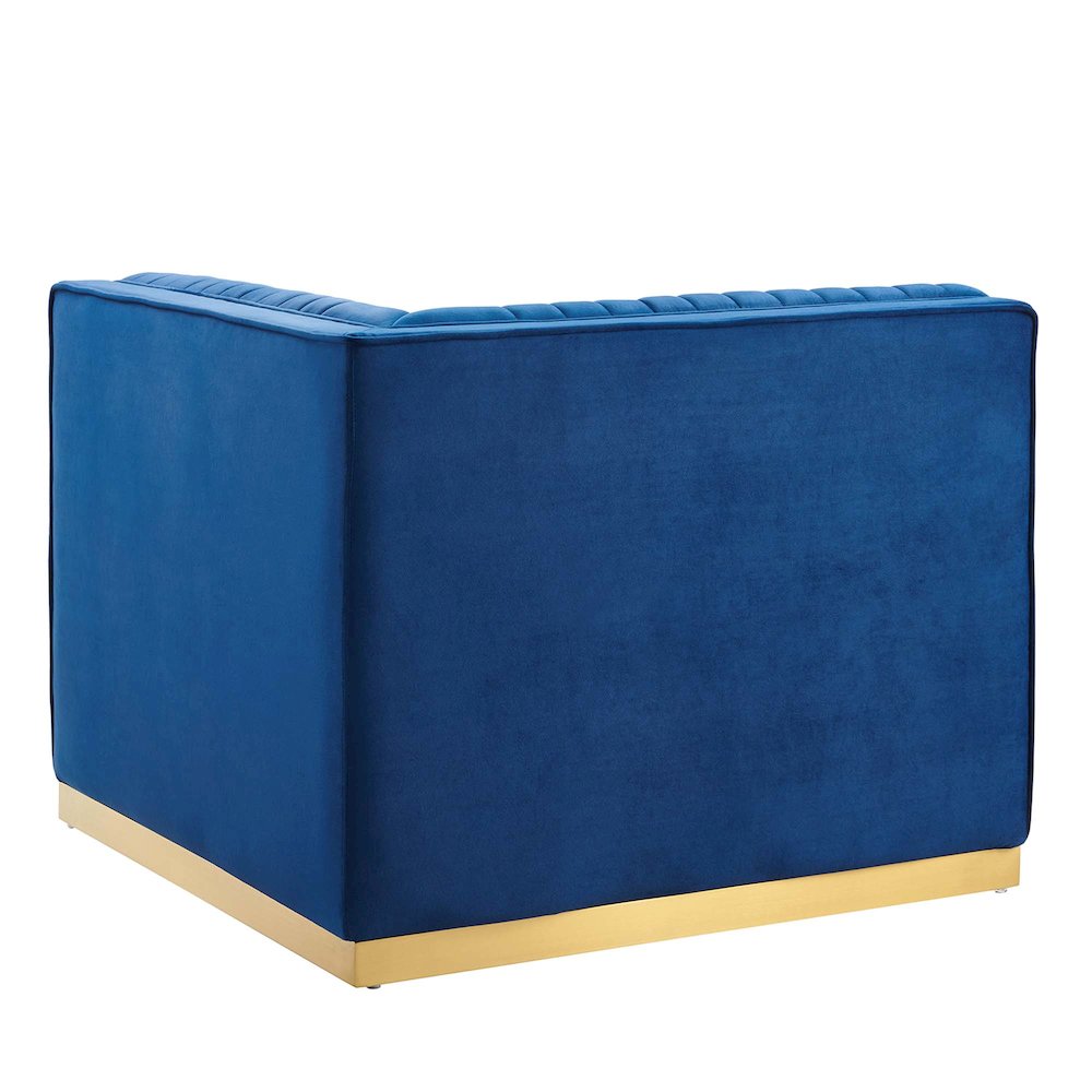 Channel Tufted Performance Velvet Modular Sectional Sofa Right Corner Chair