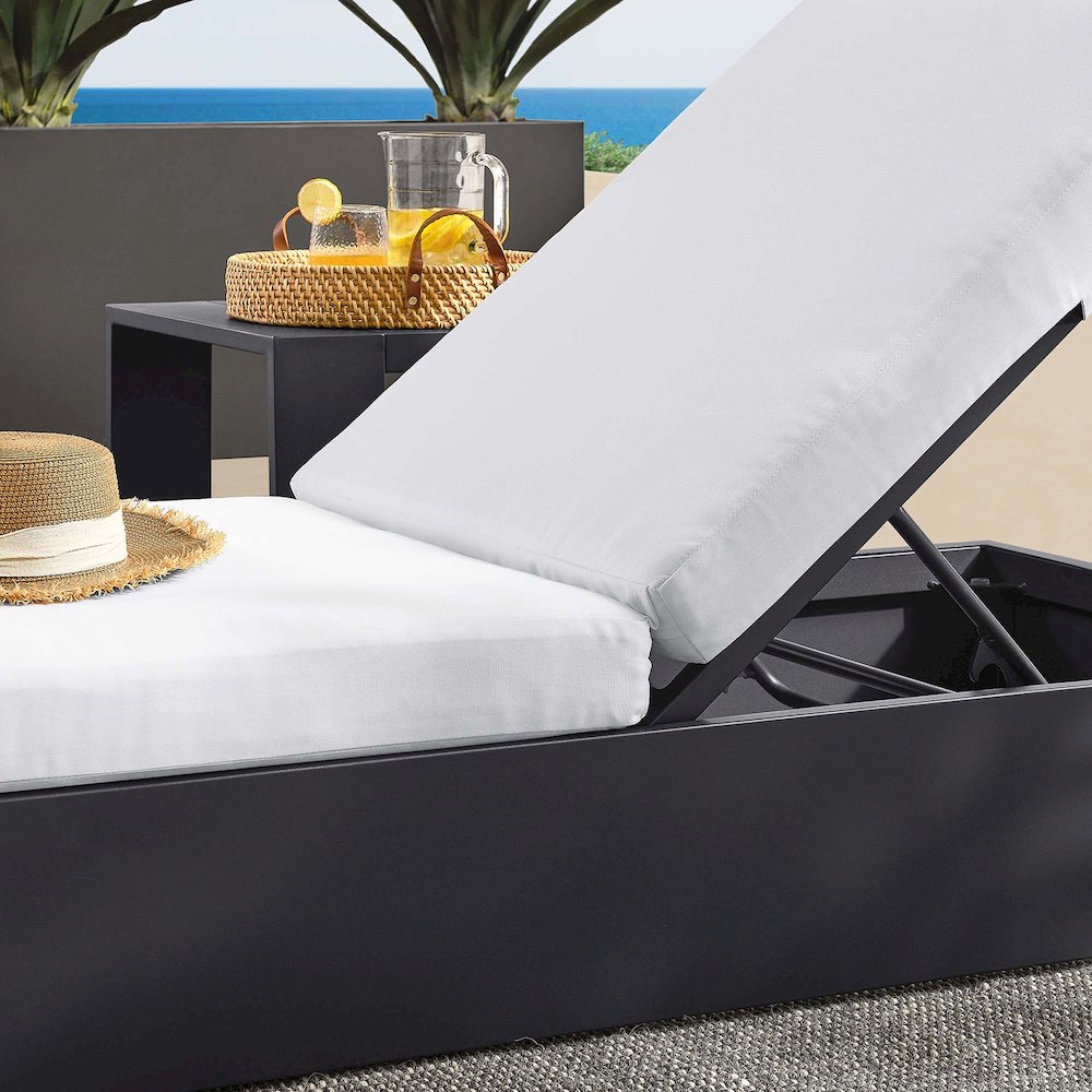 Tahoe Outdoor Patio Powder-Coated Aluminum Chaise Lounge Chair