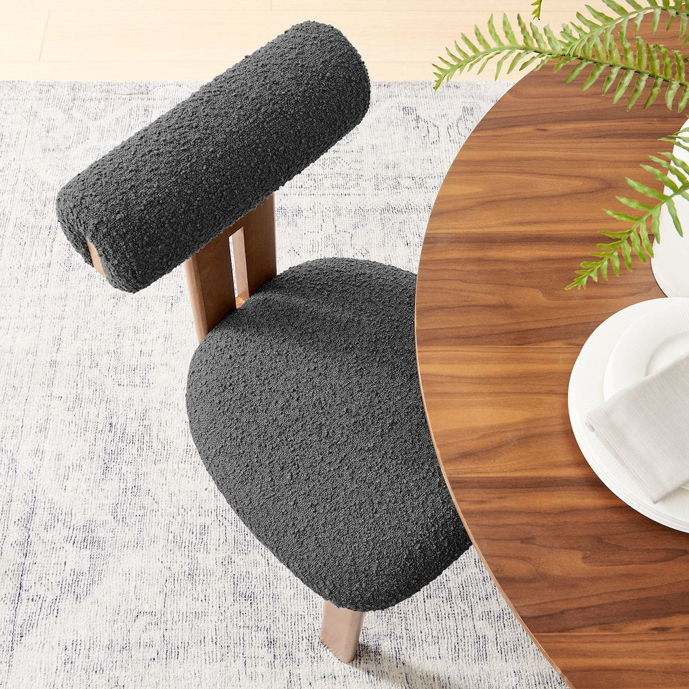 Torian Boucle Fabric Dining Chair Set of 2