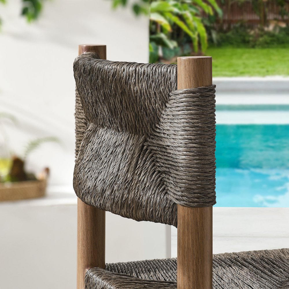 Parkland Outdoor Patio Rattan and Aluminum Bar Stools Set of 2