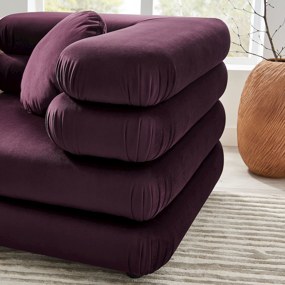 Jubilee 3-Piece Modular Performance Velvet Sectional Sofa