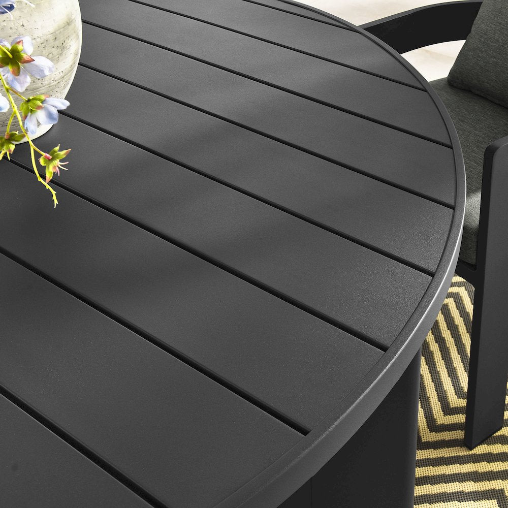 Tahoe Round Outdoor Patio Aluminum Dining Table