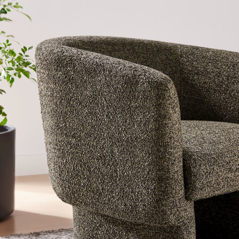 Muse Boucle Fabric Barrel Accent Chair
