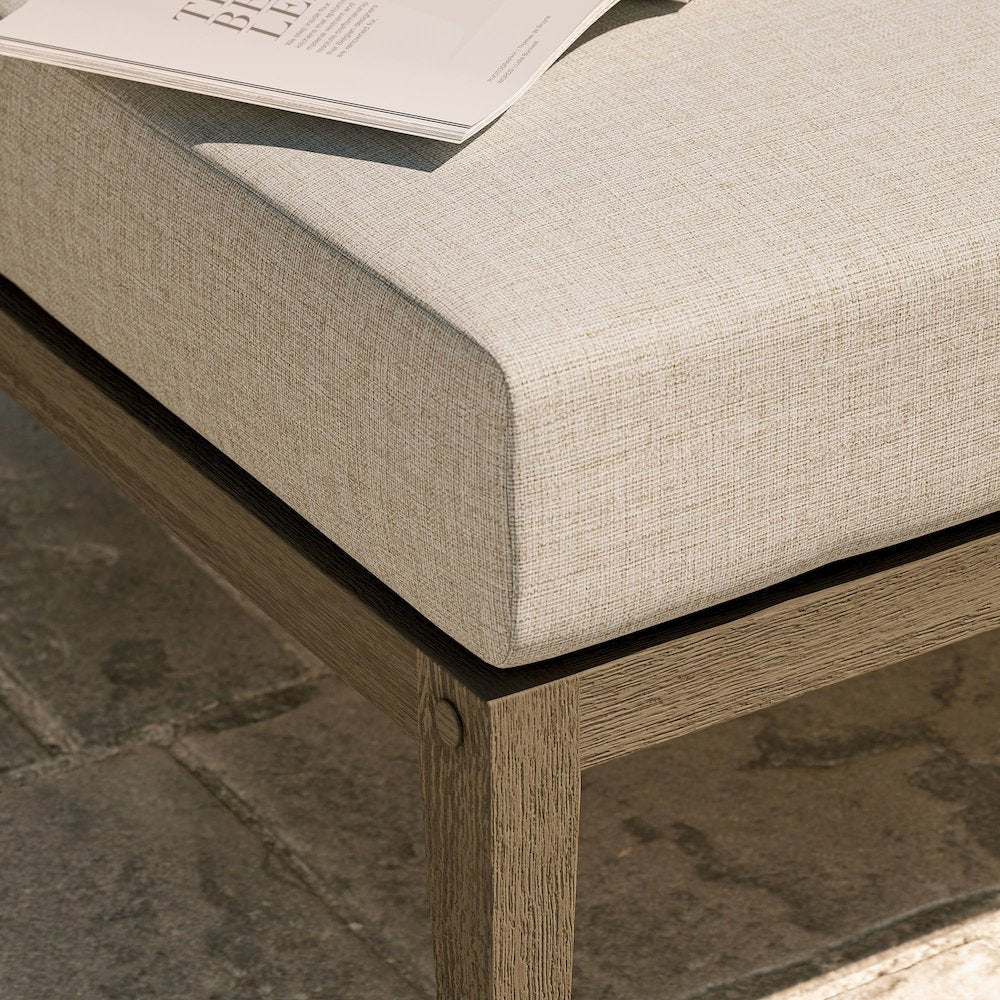 Northlake Outdoor Patio Teak Ottoman