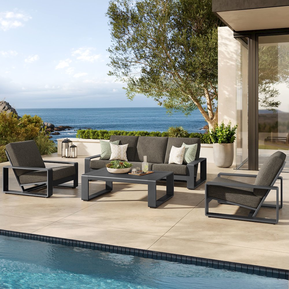 Lirienne 4-Piece Outdoor Patio Aluminum Furniture Set