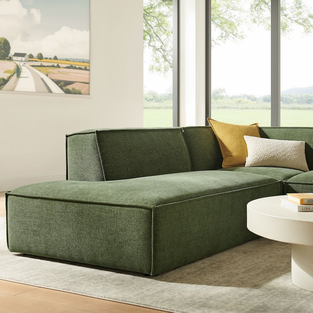 Restore 3-Piece Performance Fabric Upholstered Modular L-Shaped Sectional Sofa