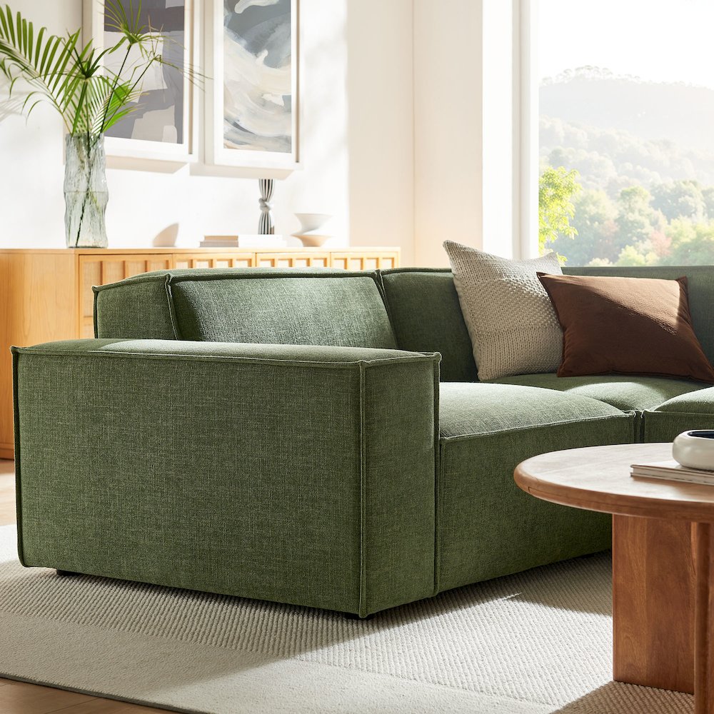 Restore 3-Piece Performance Fabric Upholstered Modular L-Shaped Sectional Sofa
