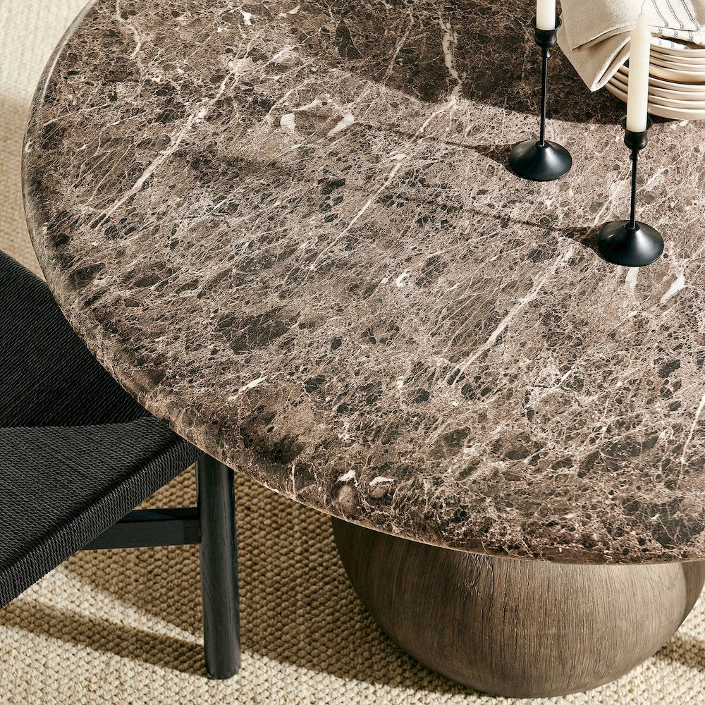 Pietra Indoor Outdoor Patio Round Dining Table