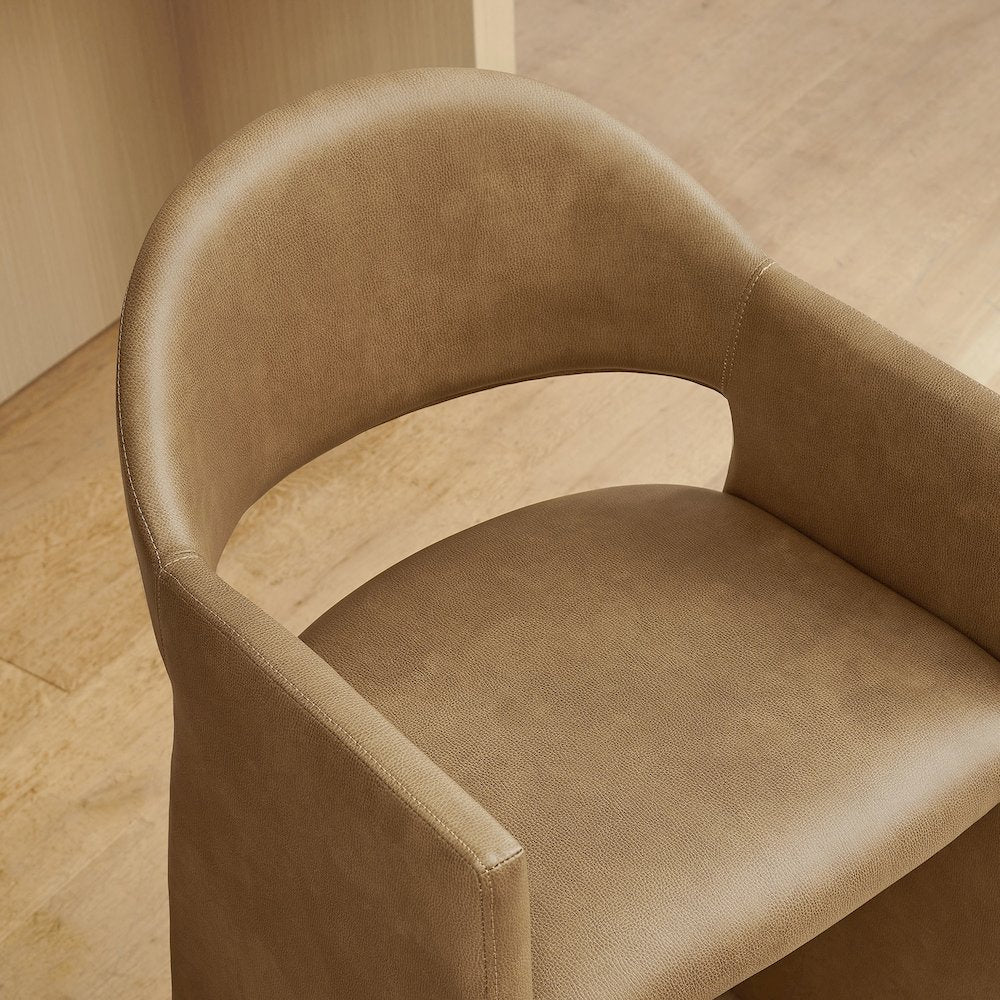 Talia 37 Inch Vegan Leather Counter Stool