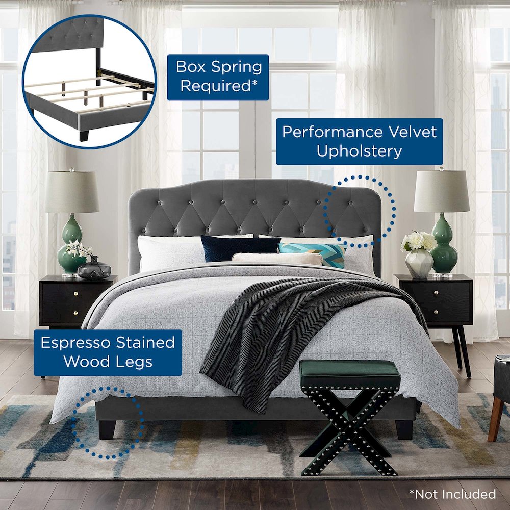 Amelia Performance Velvet Full Bed